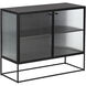 Parsons 35.5 X 15 inch Clear / Matte Black Sideboard, Small